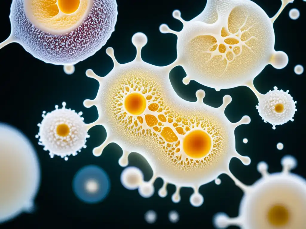 Microscopio muestra red inmunológica en leche materna Una impresionante imagen detallada muestra la complejidad del sistema inmunológico en la leche materna, resaltando los beneficios para el sistema inmunológico