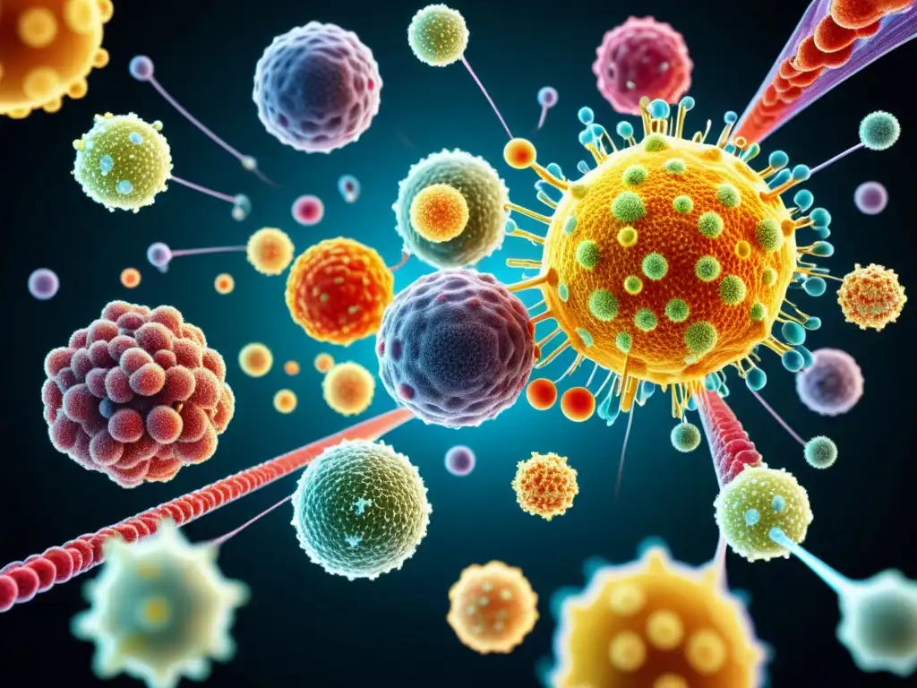 Ilustración 8k del sistema inmune humano en acción Ilustración impresionante del sistema inmunológico humano explicado libro, con células y anticuerpos combatiendo patógenos en un estilo visualmente impactante