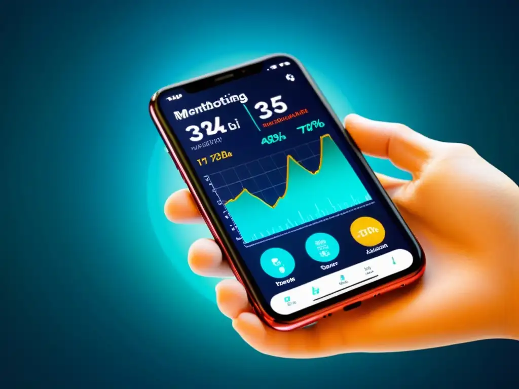 Interfaz futurista de app de monitoreo de salud con gráficos de sistema inmunológico