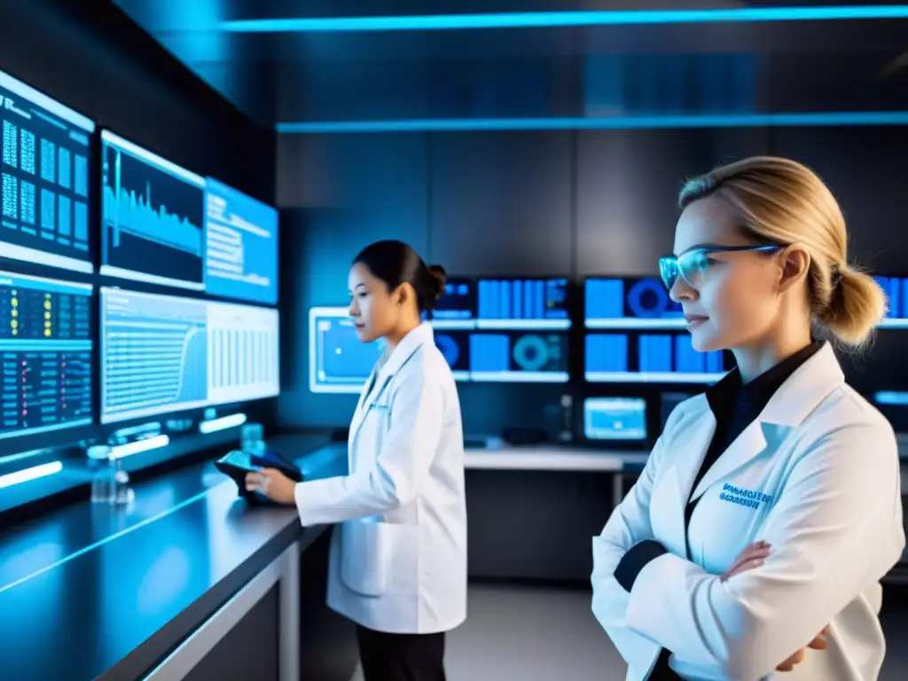 Análisis de sistema inmune con IA: laboratorio futurista Un laboratorio futurista de diagnóstico inmunitario con machine learning