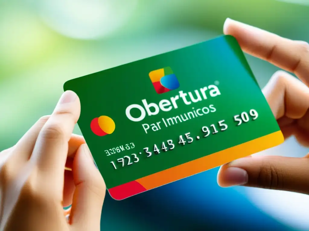 Cobertura de Seguro Médico de Vanguardia Mano sosteniendo tarjeta de seguro médico con diseño moderno y 'cobertura de seguro para tratamientos inmunológicos' destacado