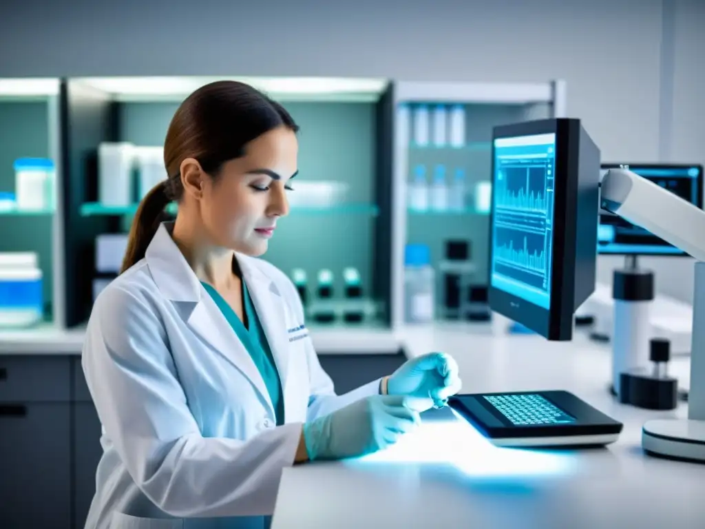 Preparación de anticoagulantes en laboratorio moderno Un médico prepara anticoagulantes orales en un laboratorio moderno para el tratamiento del síndrome antifosfolípido