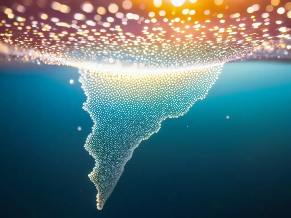 Microplásticos en el agua: Impacto ambiental Microplásticos suspendidos en agua, impacto ambiental de la contaminación plástica en ecosistemas, efectos de los plásticos en inmunidad