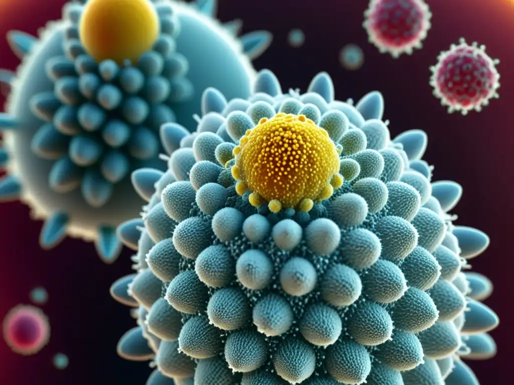 Nanopartículas vacunales: Impacto en la respuesta inmune Microscopio electrónico muestra sistema de administración de vacunas basado en nanopartículas