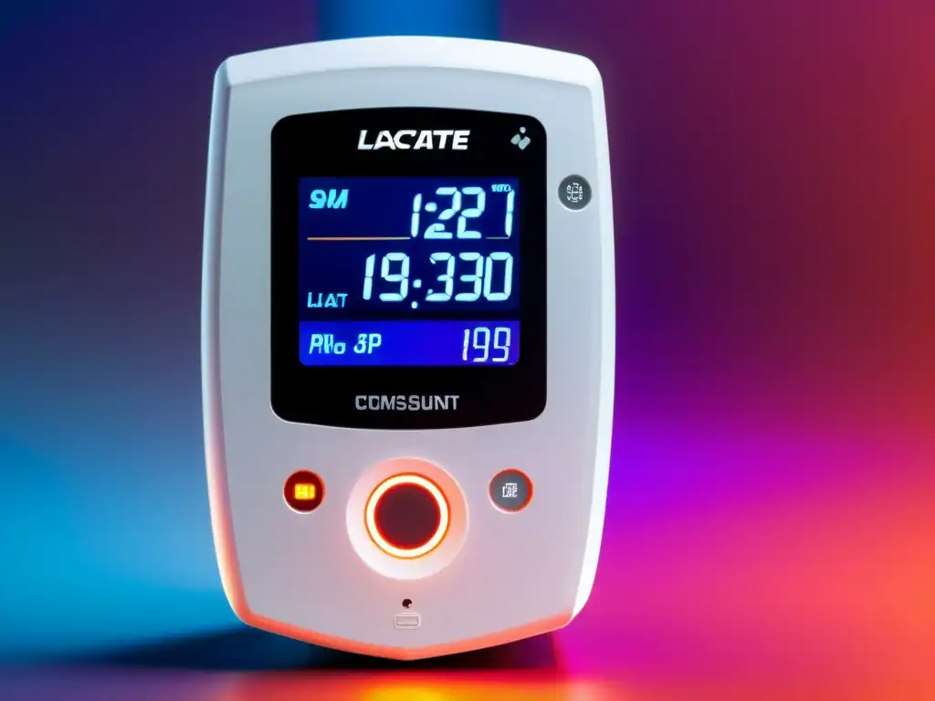 Un monitor de lactato de última generación muestra datos detallados de niveles en sangre