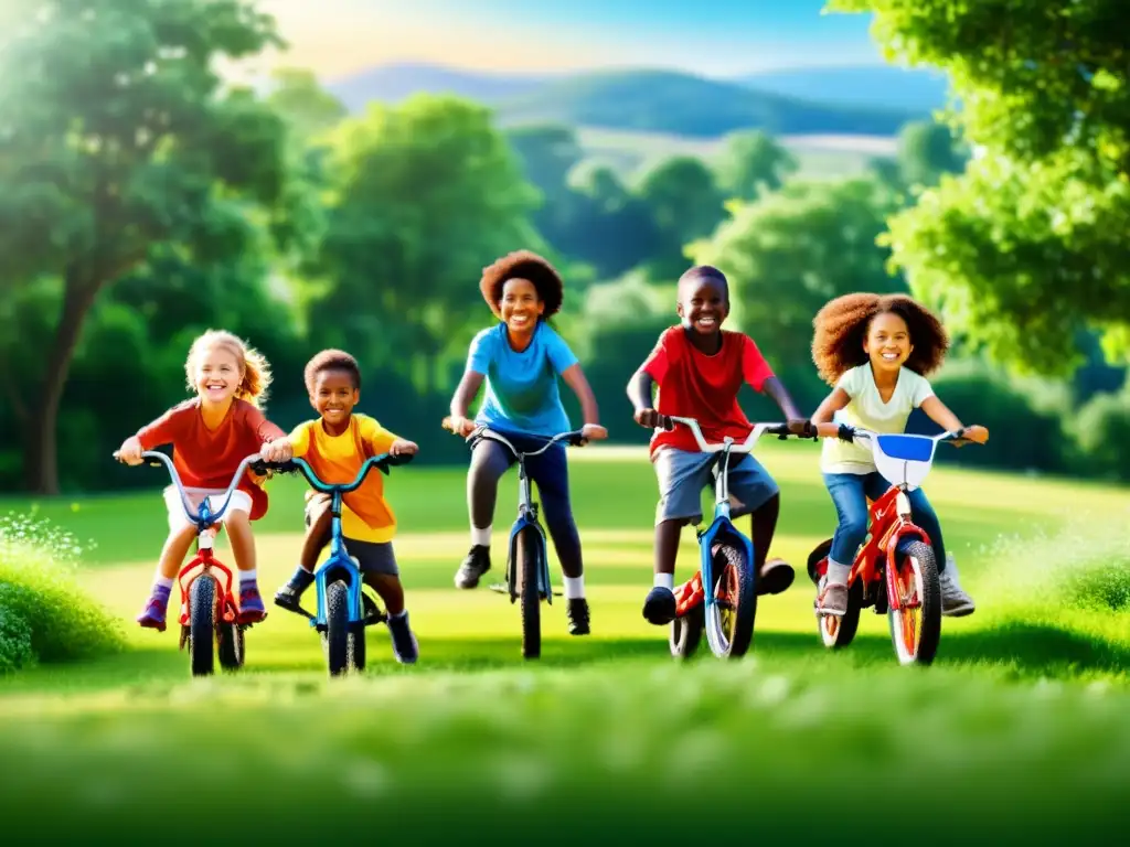 Juventud activa: niños y adolescentes disfrutando del aire libre Niños y adolescentes disfrutan de actividades al aire libre, resaltando la importancia del sistema inmunológico en niños
