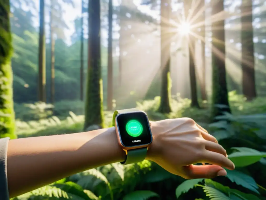 Monitoreo de Calidad del Aire: Impacto Positivo en la Salud Persona con wearable en la selva, mostrando datos de calidad del aire en tiempo real