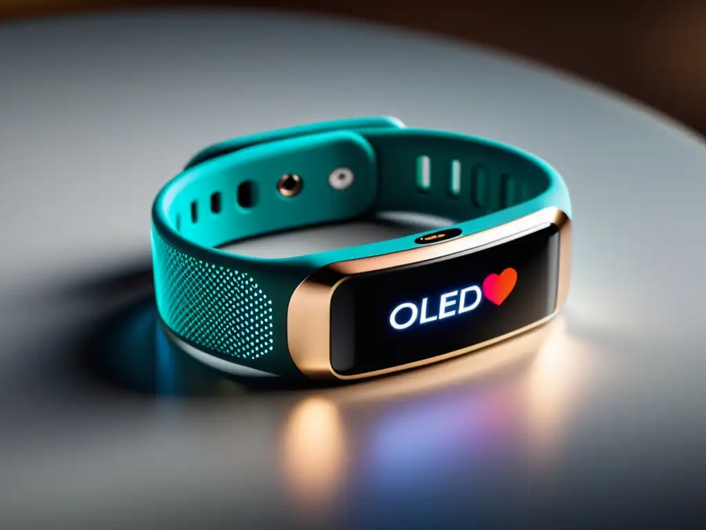 Monitor de salud inteligente con pantalla OLED vibrante Pulsera inteligente con pantalla OLED mostrando datos de salud en tiempo real