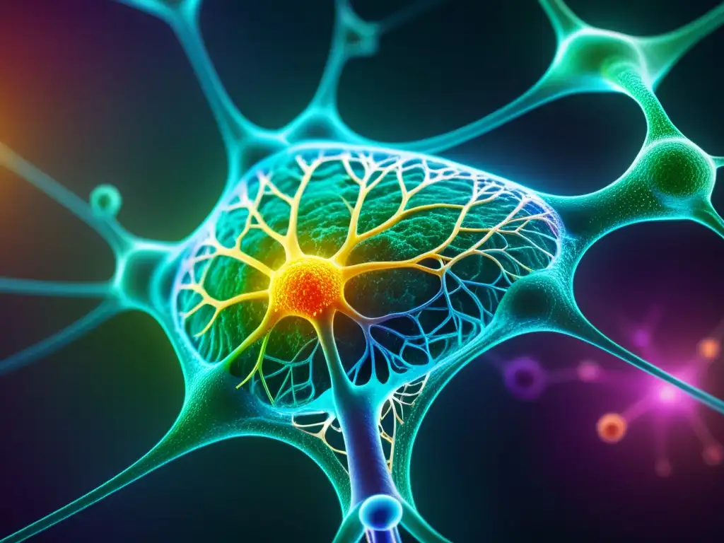 Red de ganglios linfáticos: vitalidad en detalle Una representación detallada y colorida de la red de ganglios linfáticos en el cuerpo humano, resaltando su función vital en el sistema inmunológico