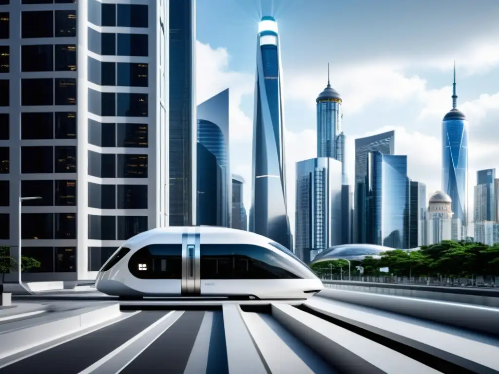 Respirador personal inteligente en entorno urbano futurista Un respirador personal inteligente de diseño moderno y elegante en un entorno urbano futurista, transmitiendo tecnología avanzada y vida urbana