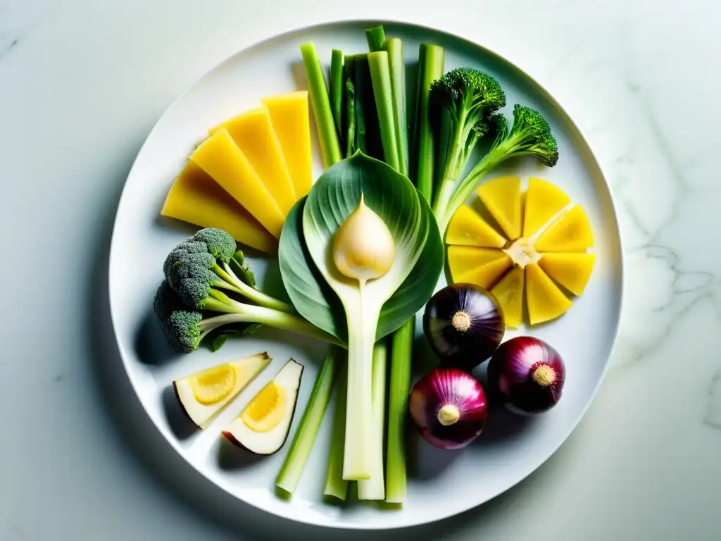 Alimentos prebióticos: una explosión de color y textura Una selección de alimentos ricos en prebióticos fortalecen sistema inmunológico, en una presentación visualmente impactante