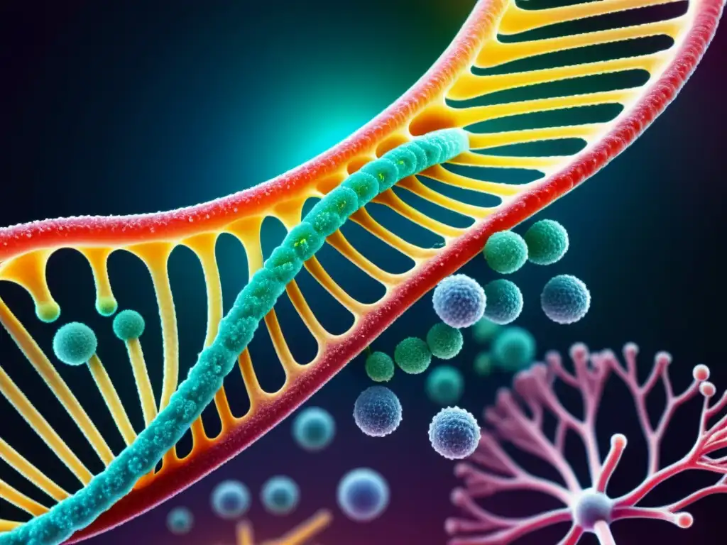 Interacción CRISPR-Genes: Impacto en el Sistema Inmune Interacción de terapia génica con el sistema inmune a nivel molecular, ilustrando su importancia en el tratamiento de enfermedades inmunológicas