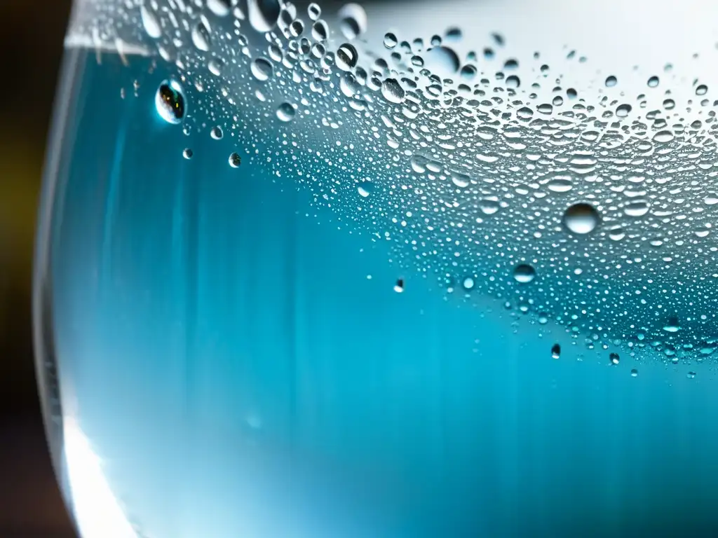 Vaso de agua fría: reflejos cristalinos Un vaso de cristal lleno de agua fría con hielo, reflejando la luz y la importancia de la hidratación para inmunidad