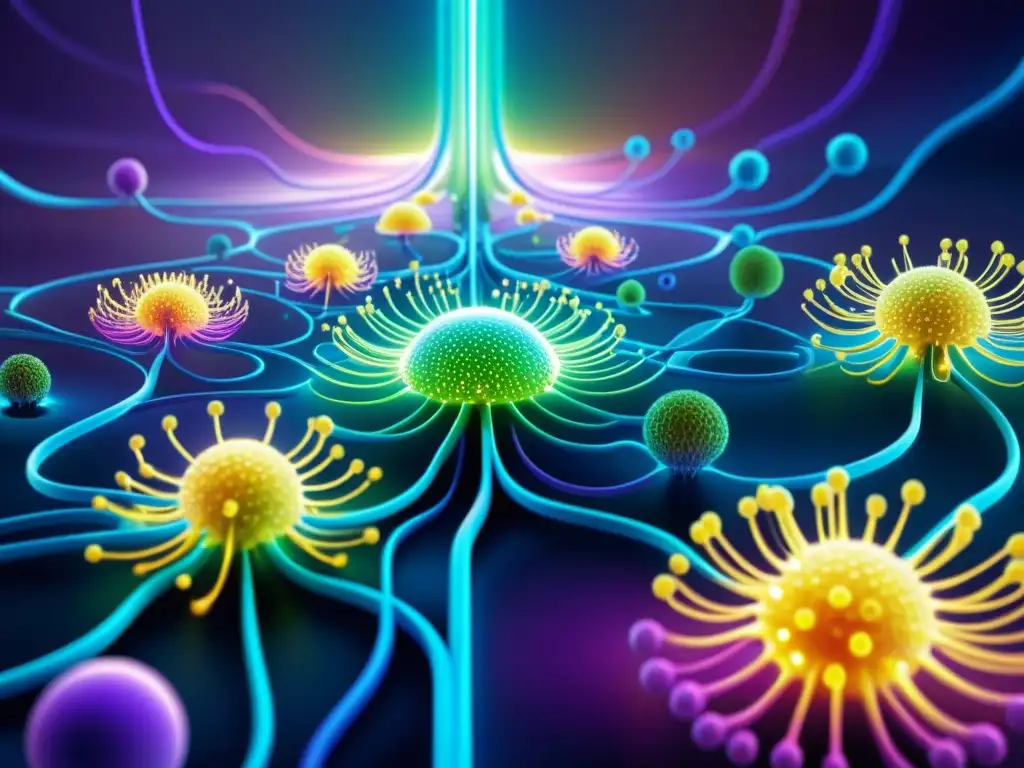 Defensa Inmune: Futurista Ciudad de Energía Vibrante representación abstracta del sistema inmunológico humano explicado libro en 8k, con colores dinámicos y energía futurista
