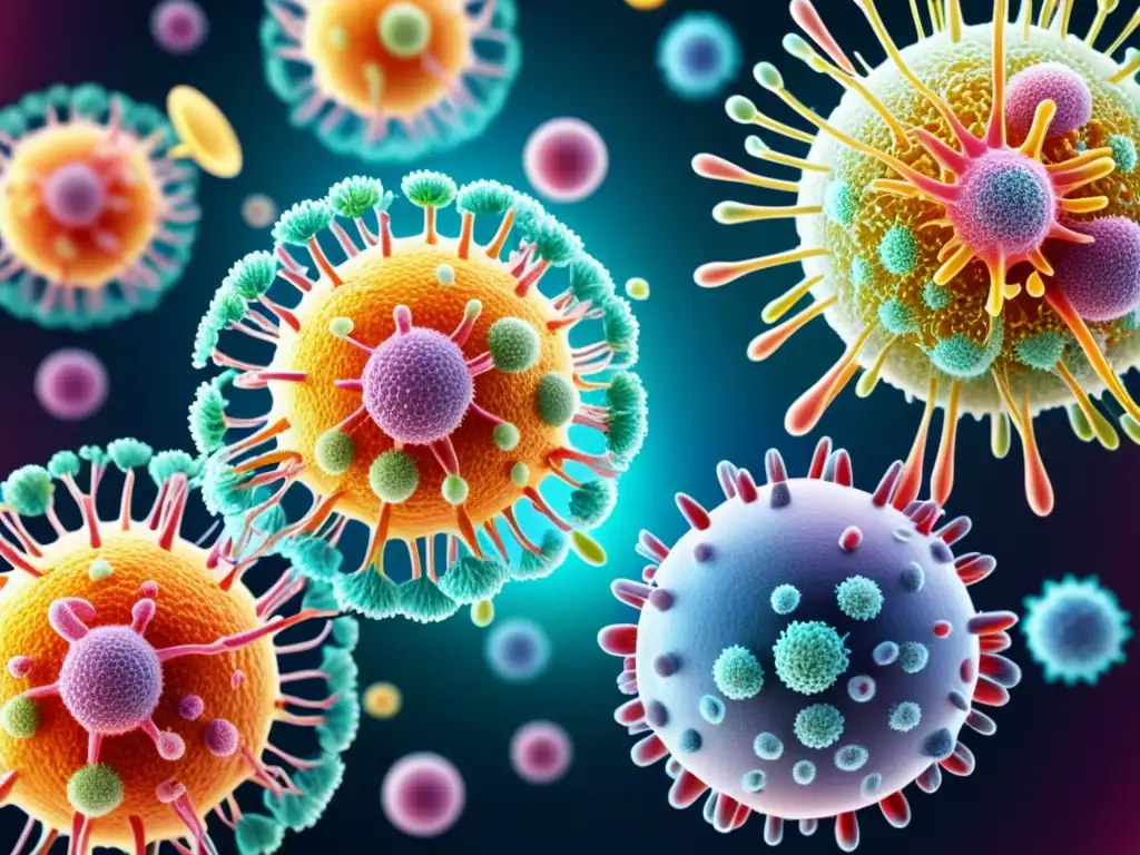 Vibrante sistema inmune: T y B cells en acción Vibrante ilustración de sistema inmunológico saludable, con células inmunes en acción, destacando T y B células, y anticuerpos