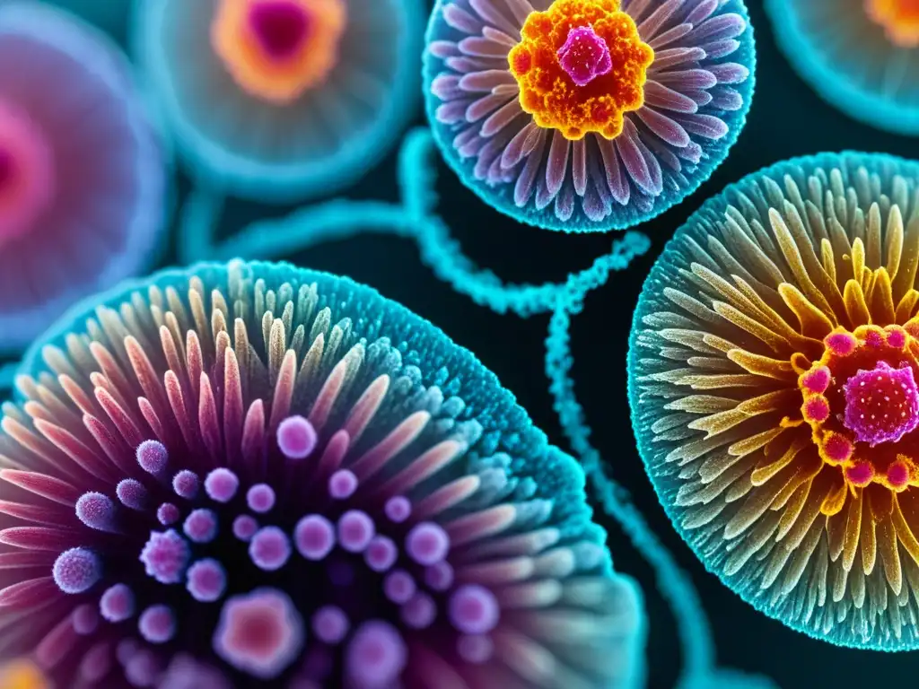 Increíble imagen de células inmunes combatiendo patógenos Vibrantes células inmunes combaten patógenos, fortalece sistema inmunológico libroreseña