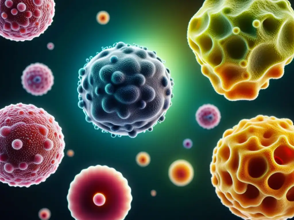 Vista detallada de una comunidad diversa de bacterias intestinales saludables, simbolizando los beneficios de probióticos en enfermedades autoinmunes